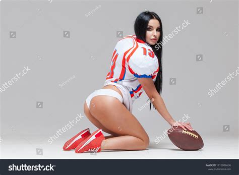 Side View Sexy Sporty Brunette Dressed Stock Photo 1715086636 Shutterstock