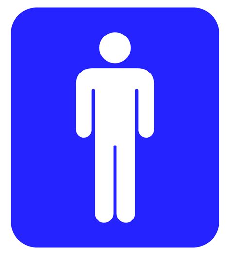 男性用トイレマーク（白抜き）のイラスト 無料のフリー素材 イラストエイト