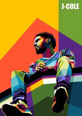 J Cole Poster Picture Metal Print Paint By Dika Sujud Displate