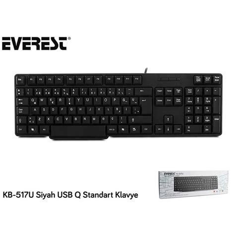 Everest KB 517U Siyah USB Q Standart Klavye