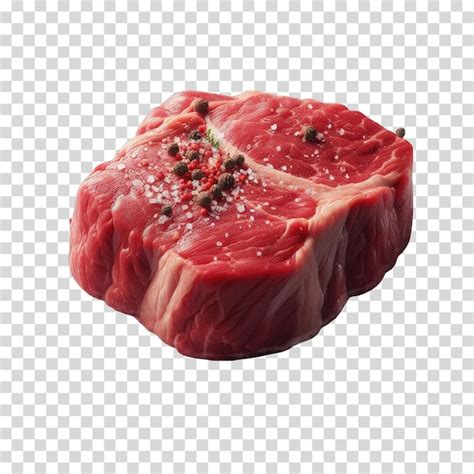 Premium PSD | Raw red meat transparent background