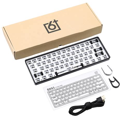 New Geek Customized Gk Hot Swappable Rgb Keyboard Customized Kit Pcb Mounting Plate Case
