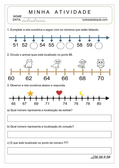 Atividades sobre Comparação de Números Naturais - 1º e 2º ano