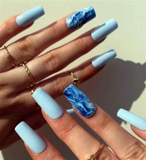 101 Light Blue Nails Thebrooklynfashion