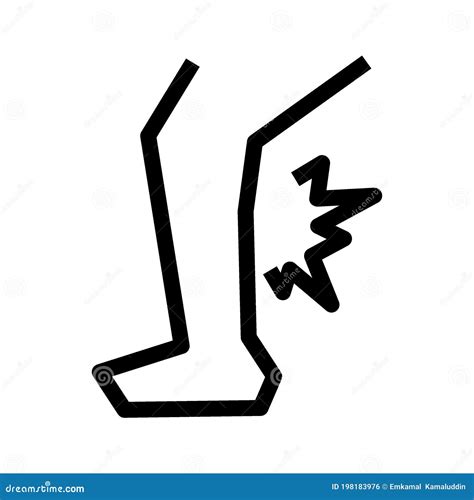 Leg Fractured Icon or Logo Isolated Sign Symbol Vector Illustration