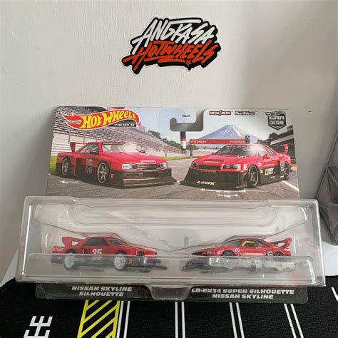 NISSAN HOT WHEELS 風火輪汽車文化 2 件裝 LBWK 日產天際線剪影 LB ER34 剪影 蝦皮購物
