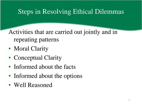 SOLUTION: Lecture 5 up steps in resolving ethical dilemmas - Studypool 