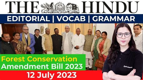 12 July 2023 The Hindu Editorial Analysis The Hindu Vocab Grammar