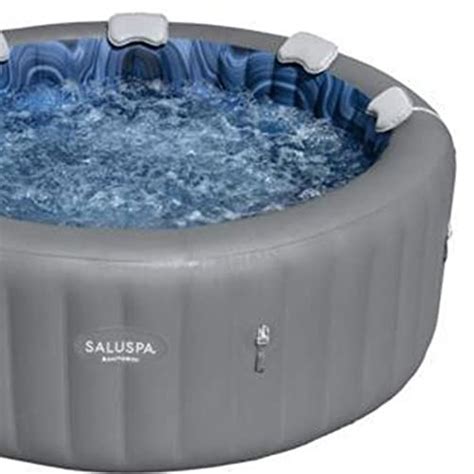Bestway Santorini SaluSpa 5 7 Person Inflatable Hot Tub Gray