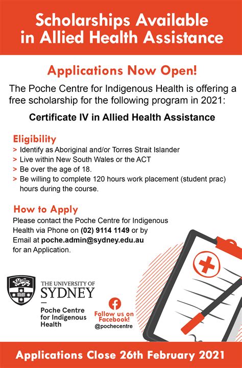 Allied Health Scholarships Poche Centre For Indigenous Health