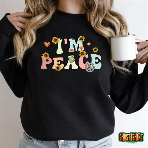 Im Peace I Come In Peace Matching Groovy Retro T Shirt