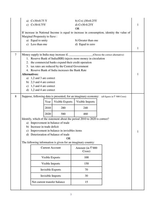 Cbse Class 12 Economics Sample Paper 2023 Indcareer Docs