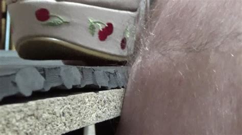 Lb VINTAGE PEEP TOE CHERRY WEDGES COCK CRUSH ON NEW CATWALK ANGLE BBW CRUSH AND TRAMPLE