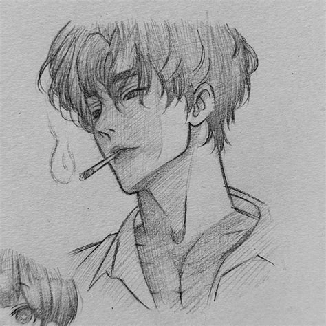 Hot Anime Guy Pencil In Pencil Sketches Easy Sketches Cool Pencil Drawings