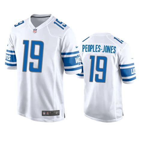 Detroit Lions Donovan Peoples Jones White Game Jersey Nb Jersey