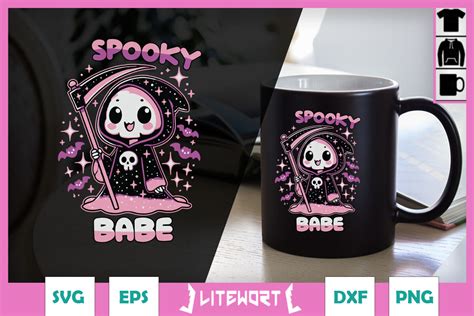 Spooky Babe Cute Halloween SVG Graphic By Litewort Creative Fabrica
