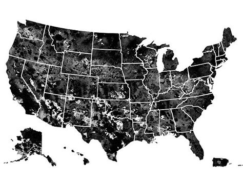 map  usa black  erzebet  usa map handmade poster poster