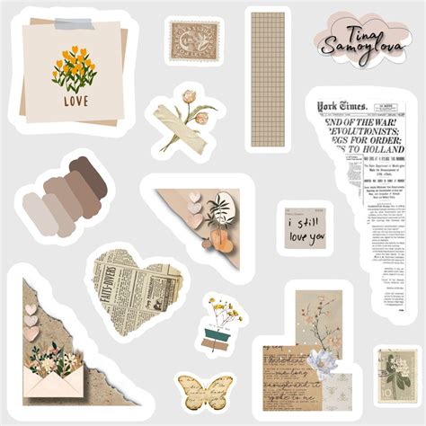 Aesthetic stickers | Adesivos imprimíveis gratuitos, Adesivos de ...