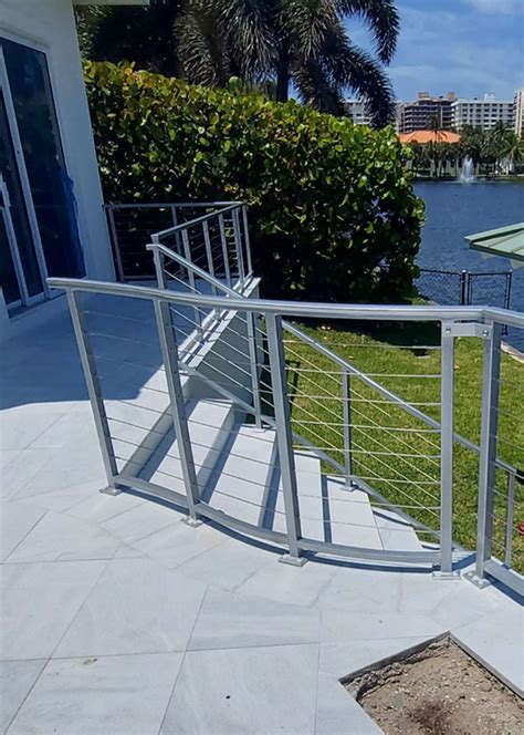 Silver Aluminum Cable Railing Outdoor Juno Ironcraft Llc