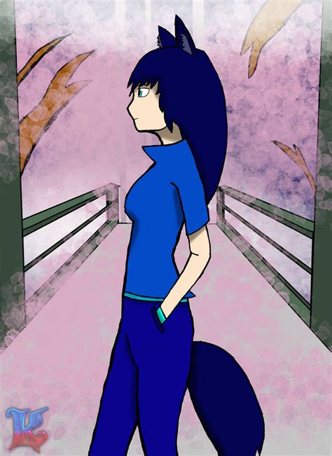 Blue Kitsune By Kurashi Art On Deviantart