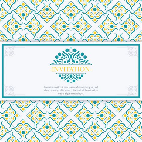 Colorful invitation background style ornamental pattern 30345758 Vector ...