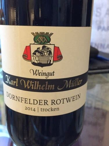 Weingut Karl Wilhelm Müller Dornfelder Rotwein Trocken Vivino