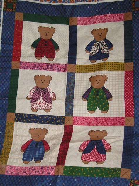 SALE Teddy Bear Quilt Fabric Panel from CarlaJean4u by carlajean4u