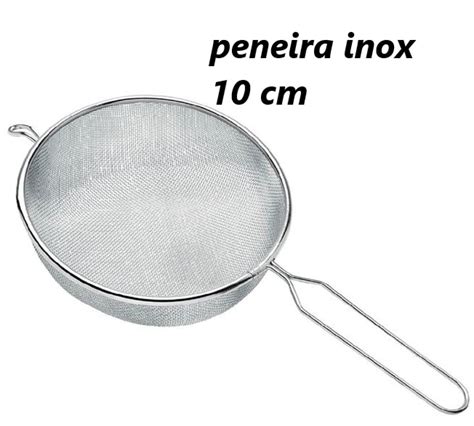 Peneira Inox De Cozinha Fina Cm Coador Mimostyle Escorrer Macarr O