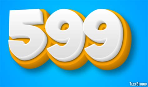 599 | Yellow White 3D | Text Effect Generator