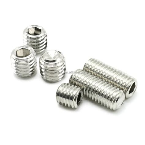 Din916 Iso4029 Allen Grub Set Screw Hexagon Socket Set Screws With Flat