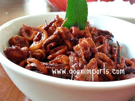 Spicy Calamari Fry With Recheado Masala Goan Recipes