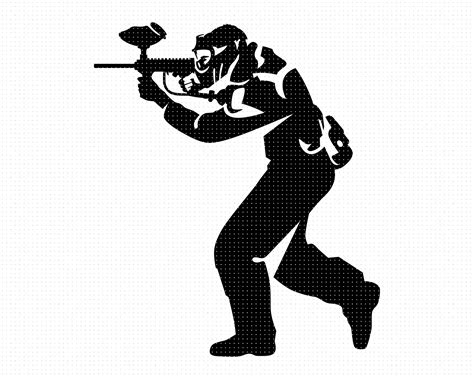 Paintball Player Svg Paintball Gun Clipart Paintball Mask Etsy