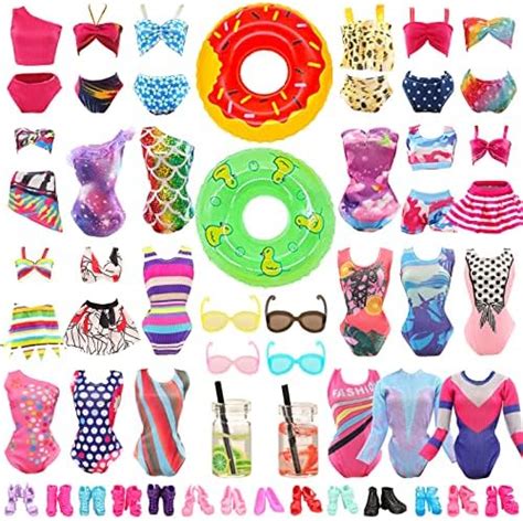 BARWA Pcs Summer Doll Clothes And Accessories Including Sets Swimsuits Beach Bathing Bikini