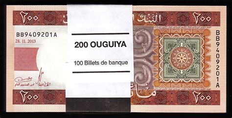 Mauritania 200 Ouguiya 2013 UNC BUNDLE Pack Of 100 PCS Consecutive