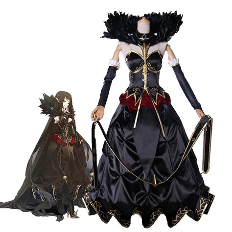 Fate Apocrypha Semiramis Cosplay Costume Halloween Carnival Black Ball Gown Dress Queen Sammu