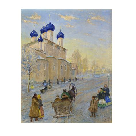 Buy painting - Shining domes - Russia - Winter - Orthodox church