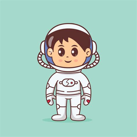 Cute Happy Astronaut boy wear space suit cartoon illustration 18899142