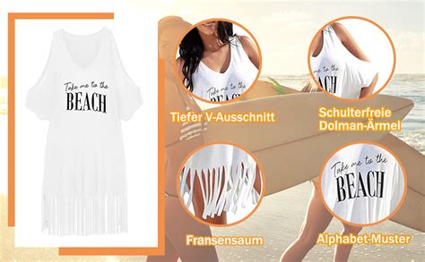 Heekpek Strandkleid Damen Strandtunika Sommer Sommerkleid Bikini Cover