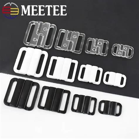 Sets Plastic Bikini Buckle Mm Resin Front Closure Adjustor Snap Button Underwear