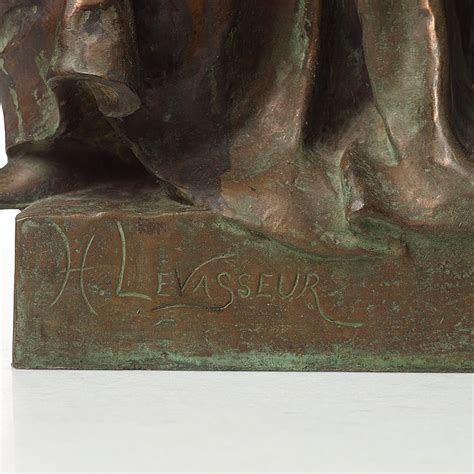 henri louis levasseur sculpture signed bronze height  cm bukowskis