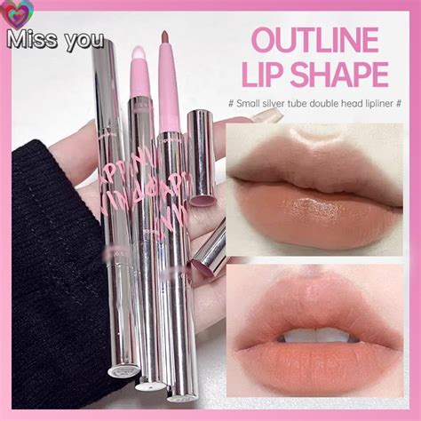 Matte Whitening Nude Colored Lipstick Pen Small Silver Tube Lip Liner Domestic Cosmetics U