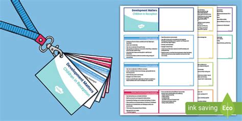 EYFS Lanyard Sized Development Matters Reception Twinkl