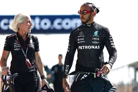 Mercedes Driver Lewis Hamilton And Performance Coach Angela Cullen Part