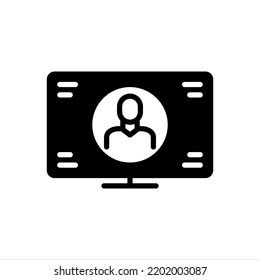 Vector Black Icon User Stock Vector (Royalty Free) 2202003087 ...