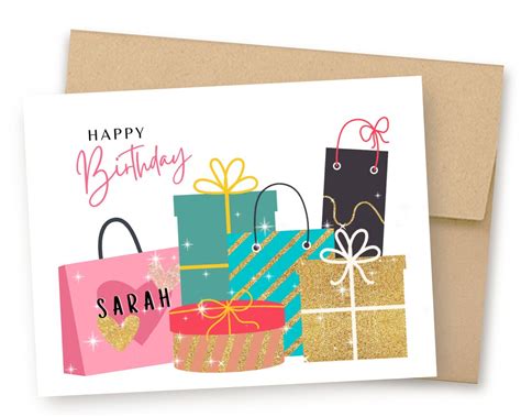 personalized birthday card   glitter birthday card fun birthday