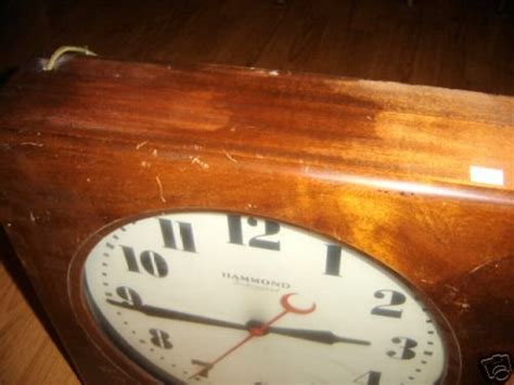 Antique Large Hammond Wall Clock Bichronous Works 36831910