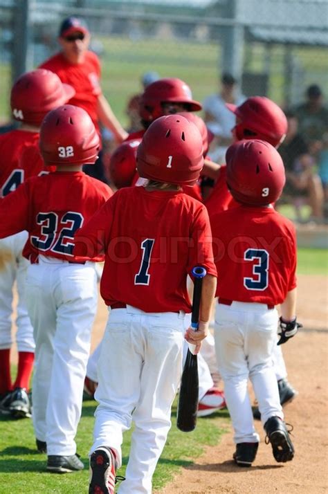 Group of little league baseball players | Stock image | Colourbox