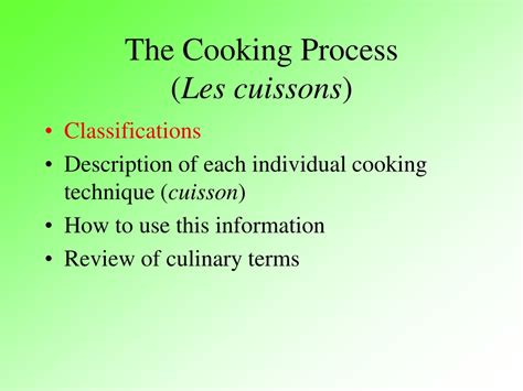PPT - Les Cuissons: Classic French Cooking Techniques and