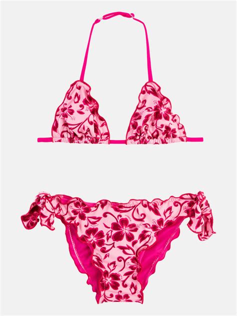 Sundek Bikini ImprimÉ Hibiscus Pour BÉbÉ Fille Sk23 Maillots De Bain Junior Nencini Sport
