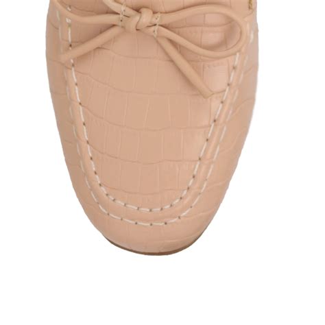 Mocassim Sua Cia Nude Rosado Croco